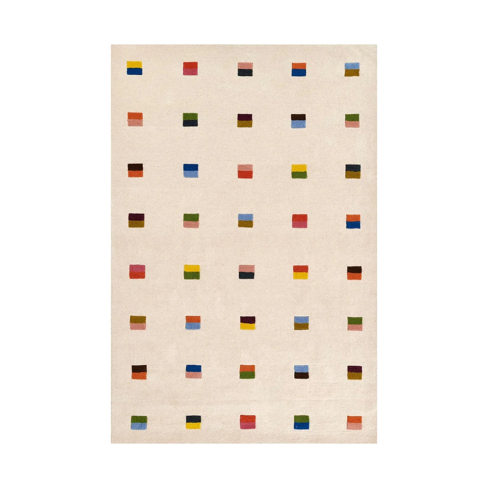 Cream Color Theory Area Carpet