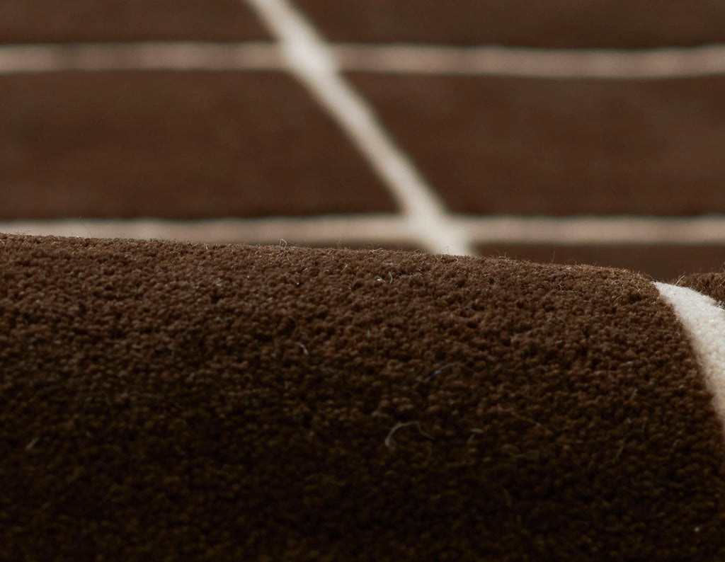 Dark Brown Imperial Lattice Modern Carpet