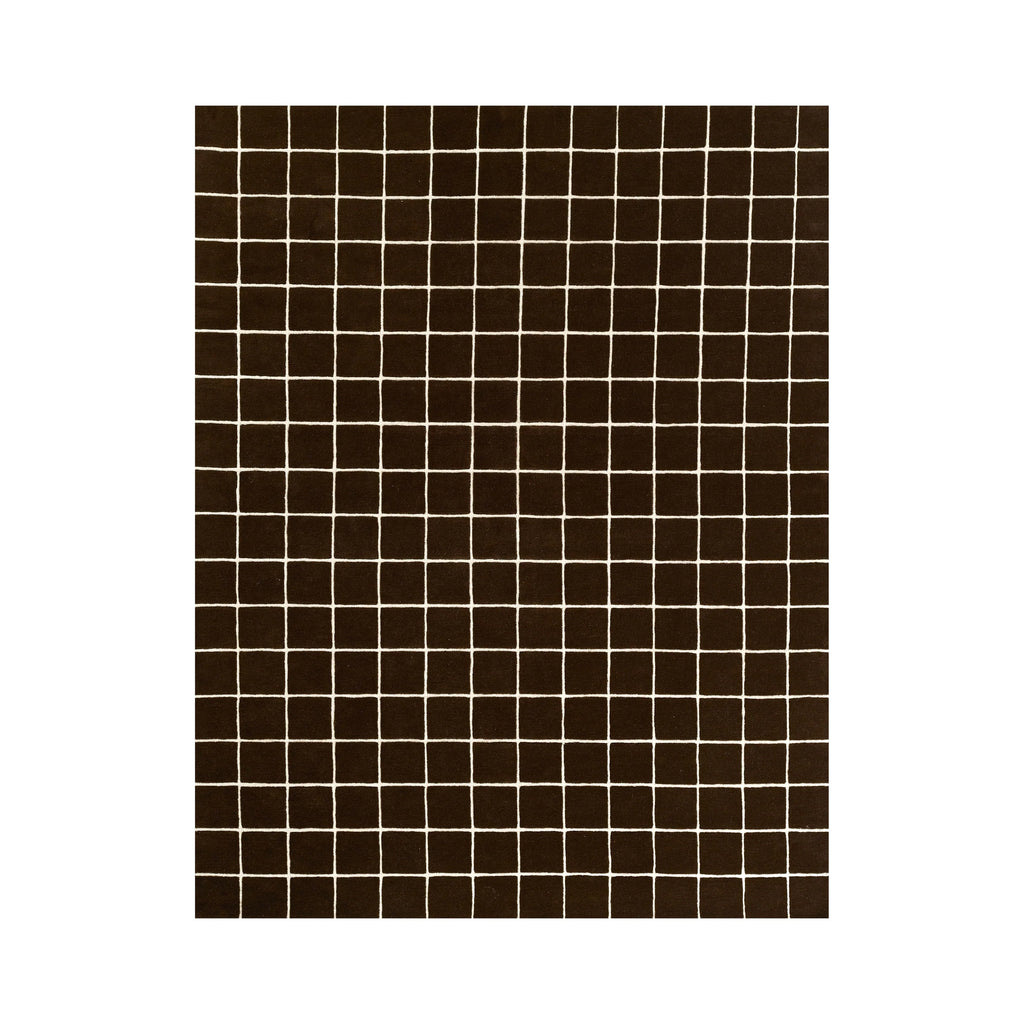 Dark Brown Imperial Lattice Modern Carpet