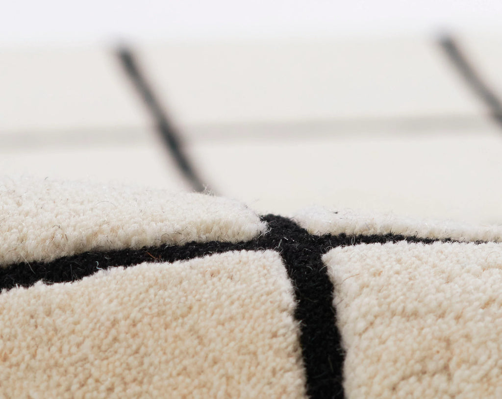 Modern Ivory Matrix Carpet