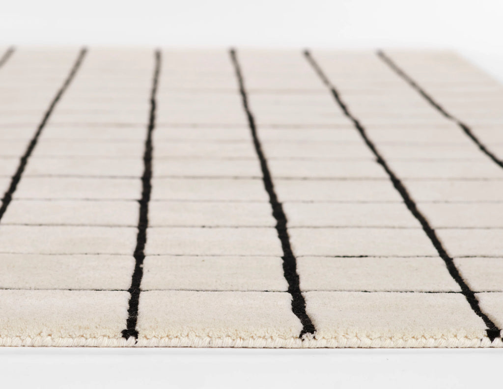 Modern Ivory Matrix Carpet