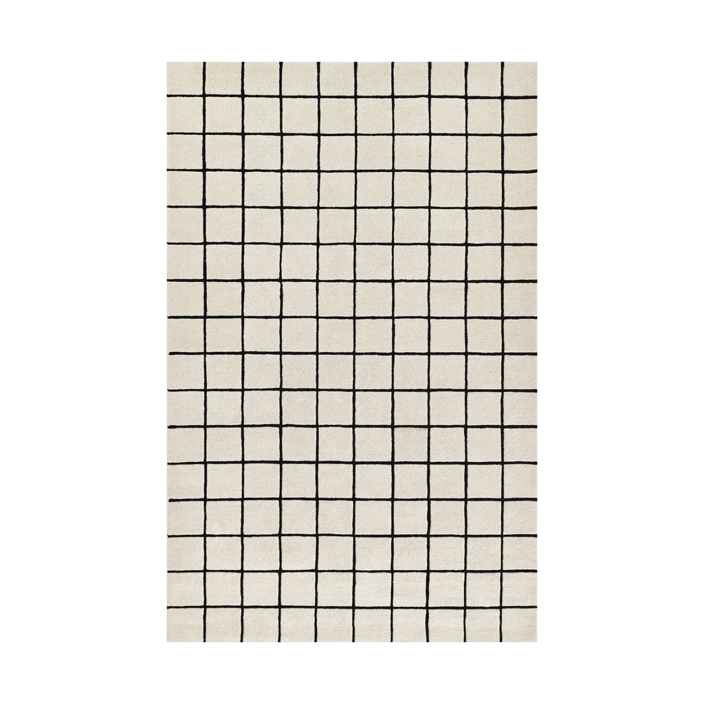 Modern Ivory Matrix Carpet