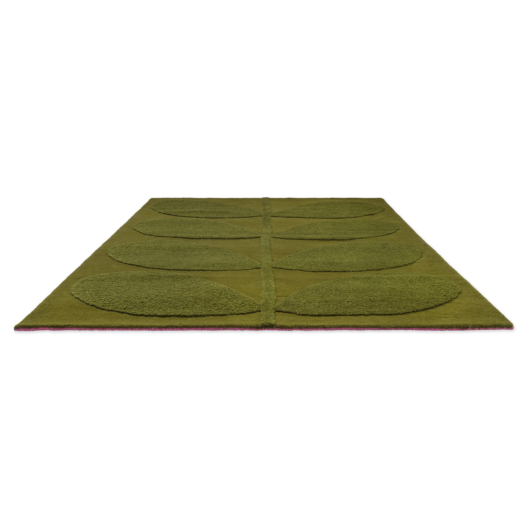 Olive Leaf Pattern Hand Tufted Wool Rug