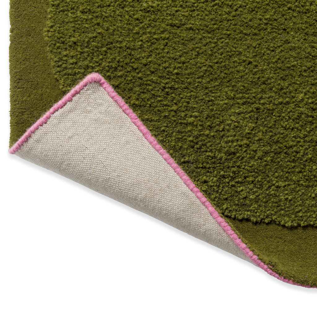 Olive Leaf Pattern Hand Tufted Wool Rug