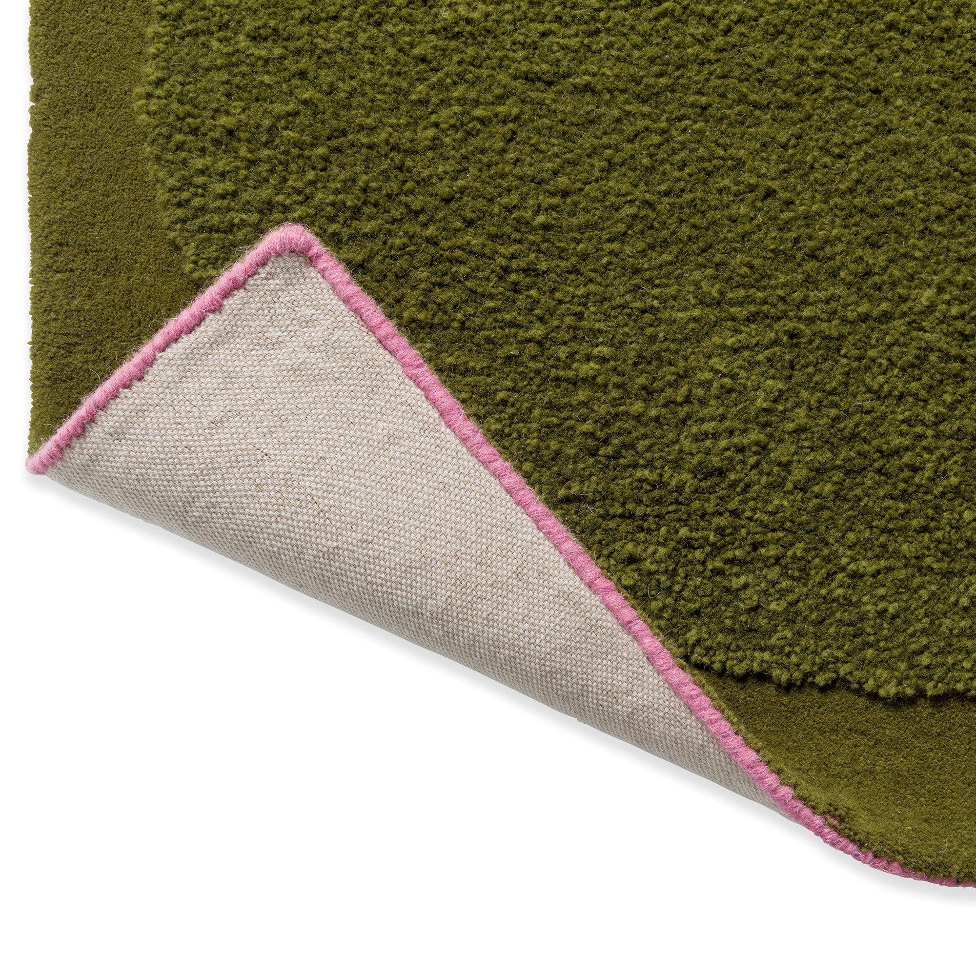 Olive Leaf Pattern Hand Tufted Wool Rug