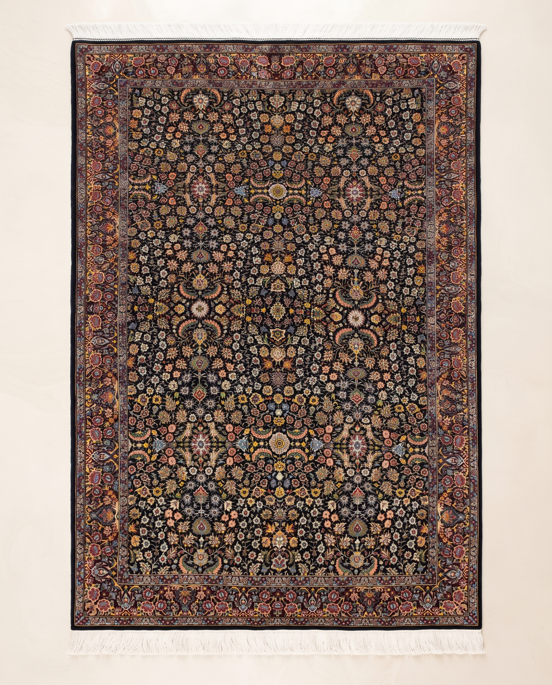 The Obsidian Kashan Bloom Carpet