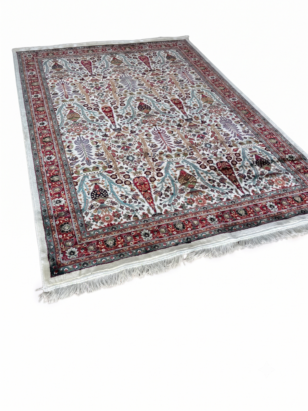 Persian Floral Garden Vintage Wool Rug