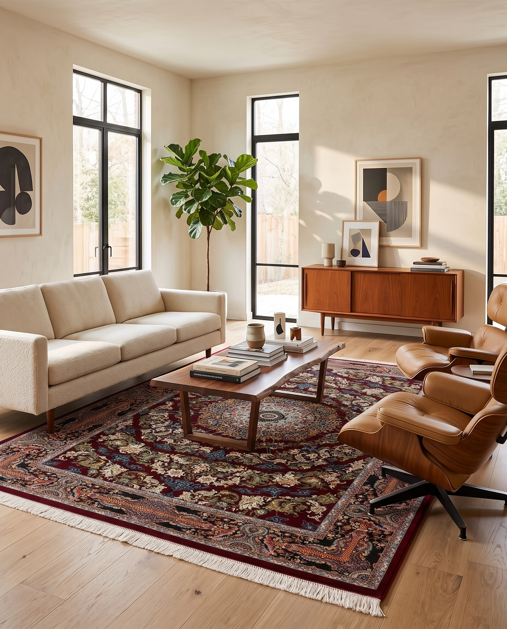 Regal Irani Maroon Garden Carpet