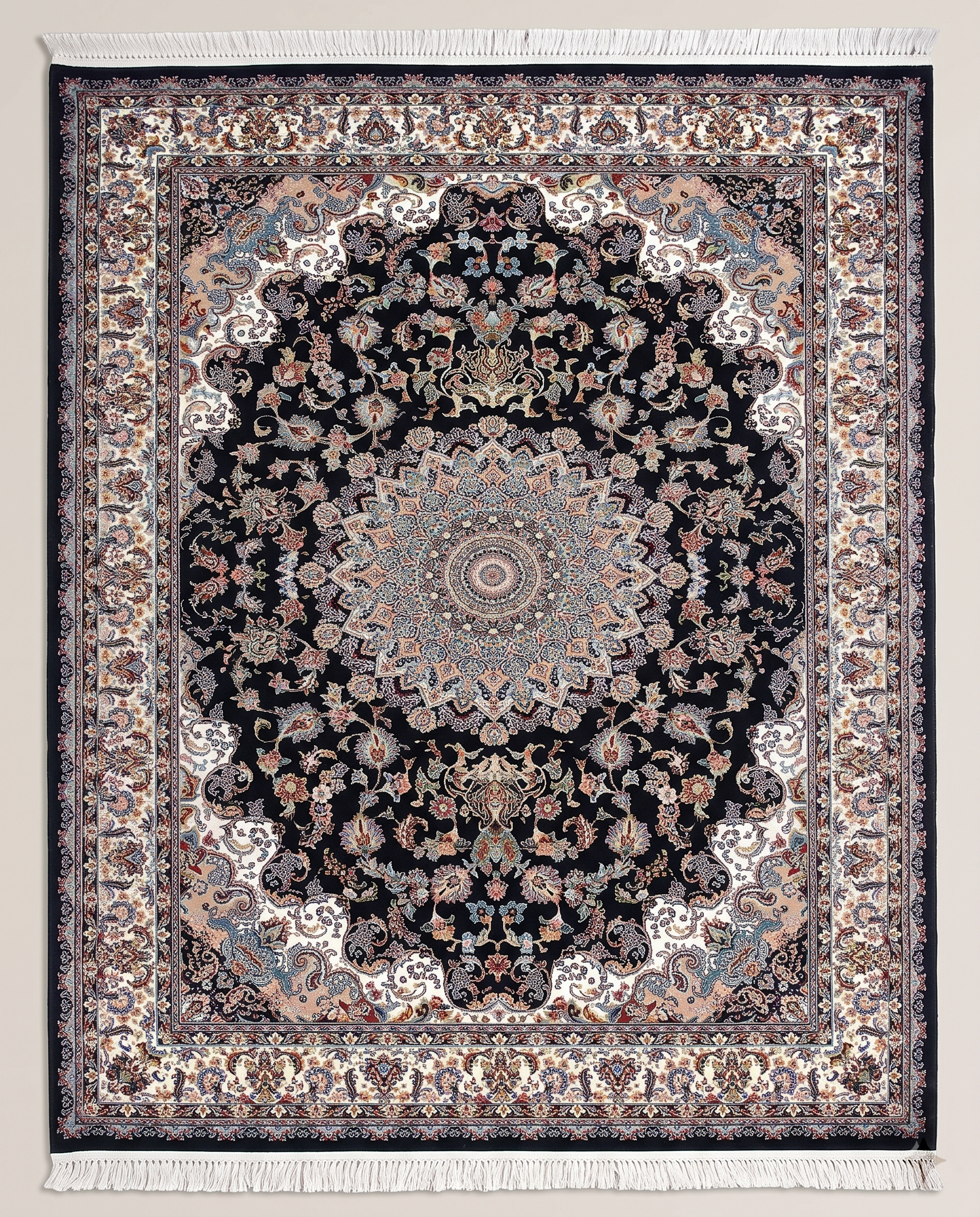 Elegant Irani Carpet for Living Room with Detailed Center Pattern