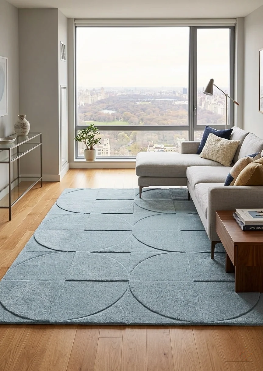 Cloud Orbit Designer Wool Rug