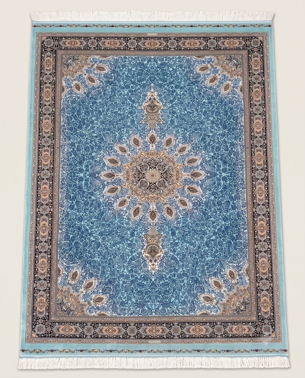 Irani Blue Floral Medallion Carpet
