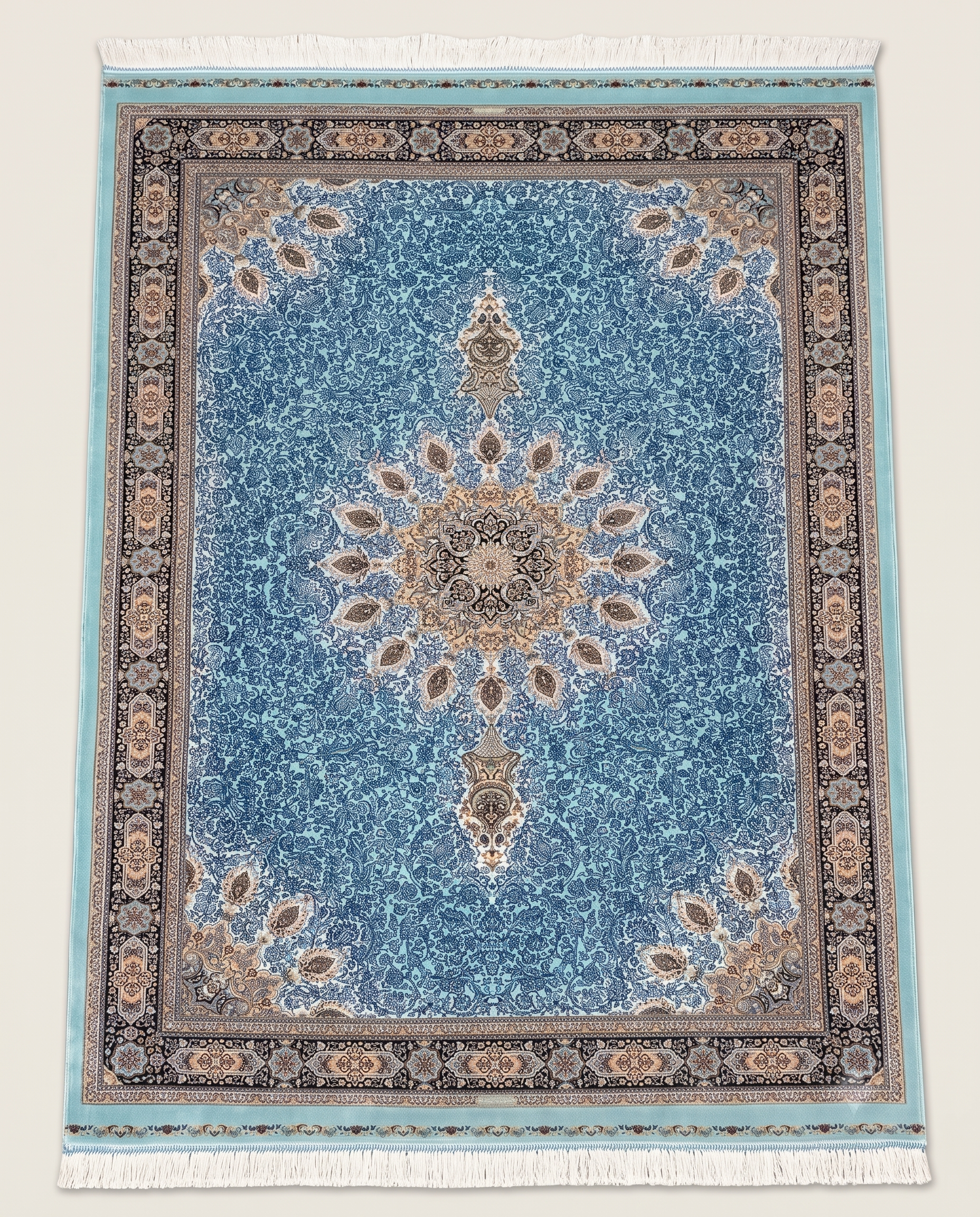 Irani Blue Floral Medallion Carpet