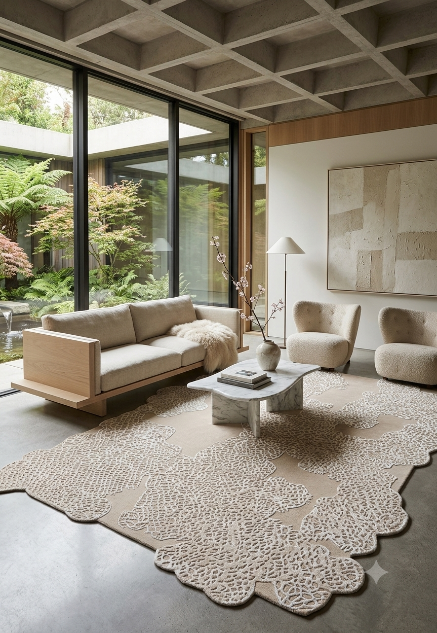 Coral Reef Silk Rug