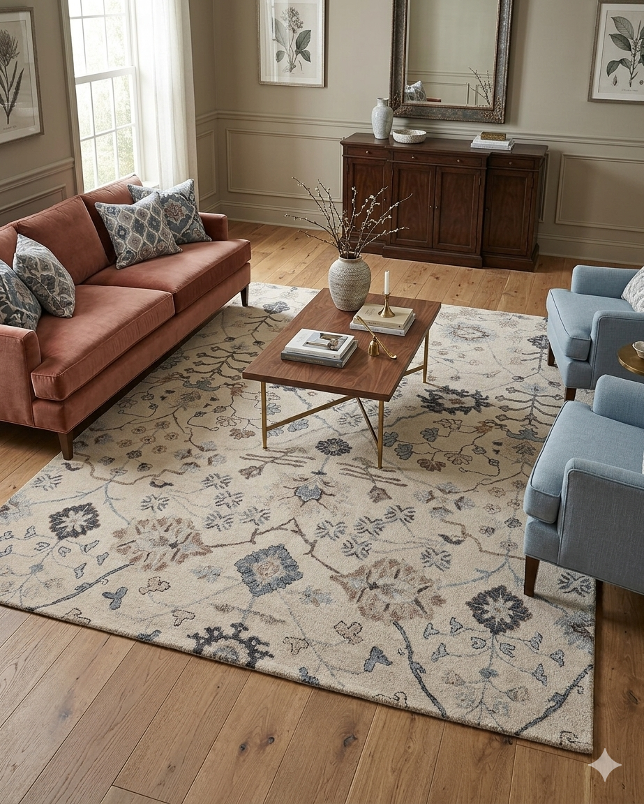 Contemporary Abstract Wool Rug