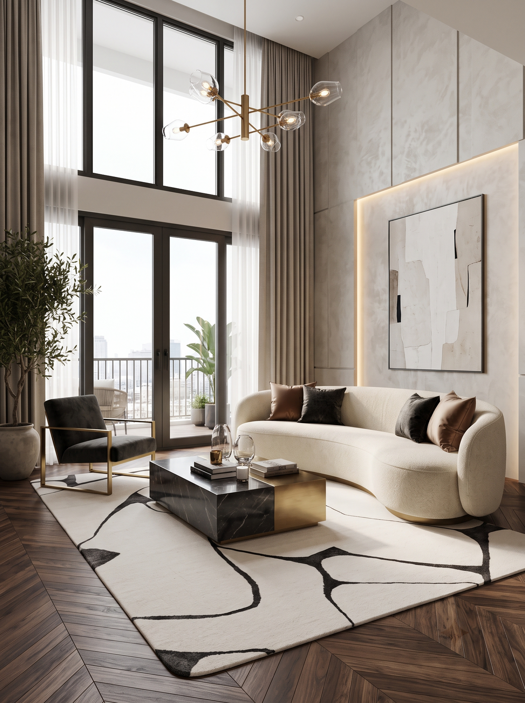 Kyoto Minimalist Hand-Tufted Viscose Rug