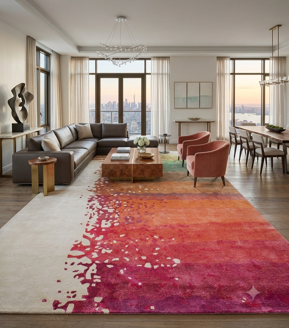 Saffron Mirage Silk Viscose Rug