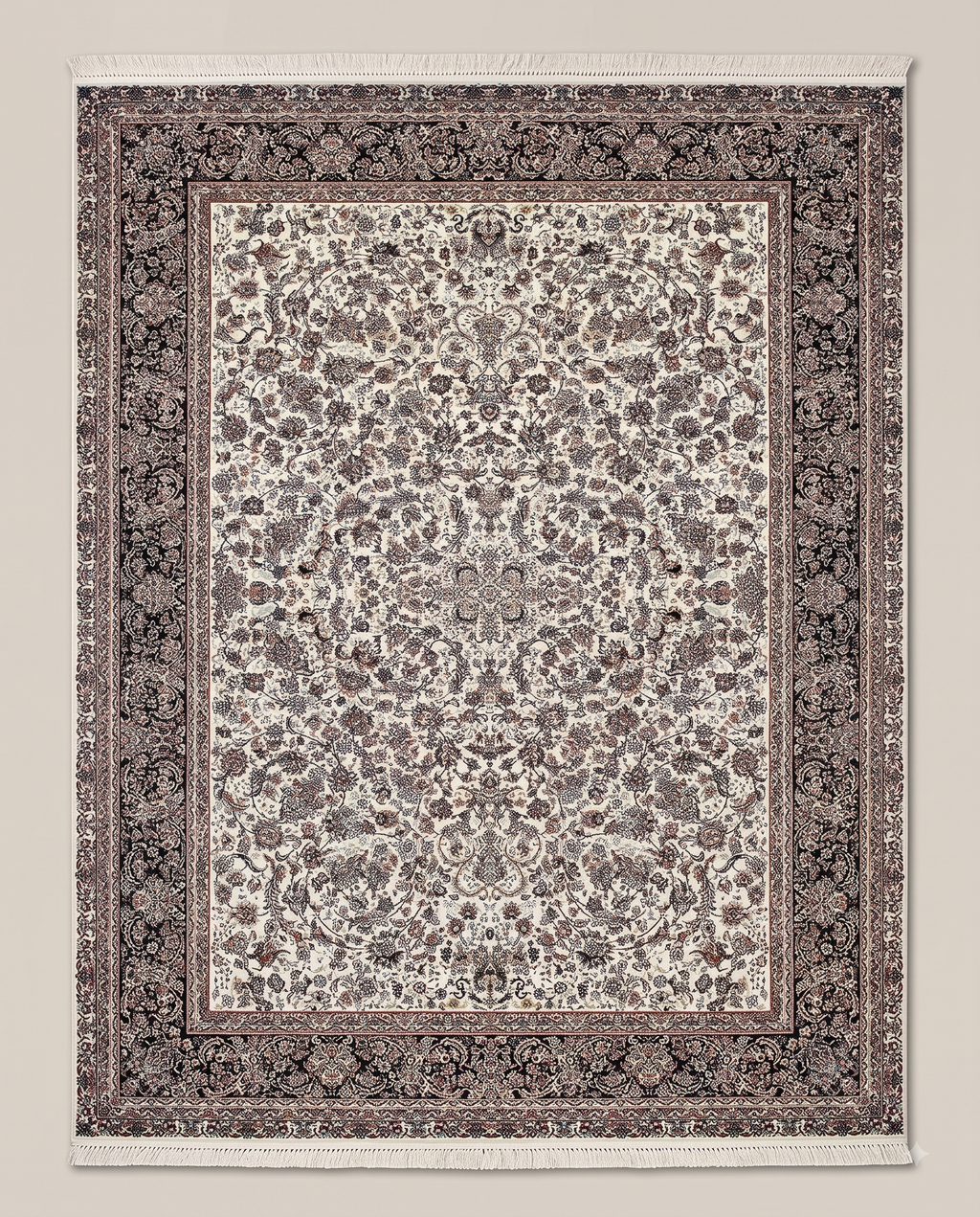 Premium Irani Neutral Carpet for Living Room Floral Design