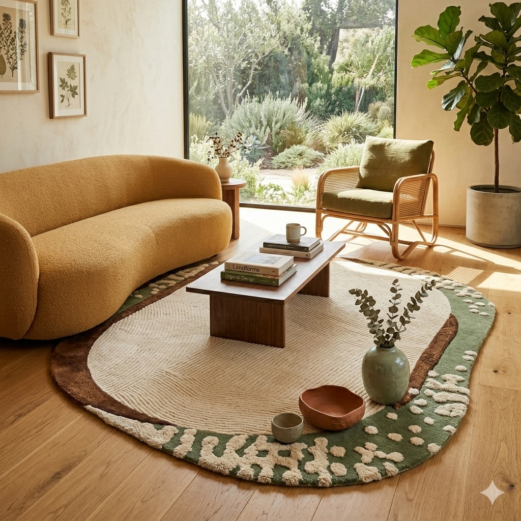 Irregular Organic Halo Minimal Rug