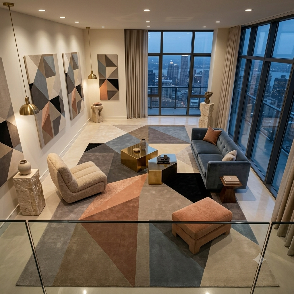 Prismatic Nexus Viscose Wool Rug
