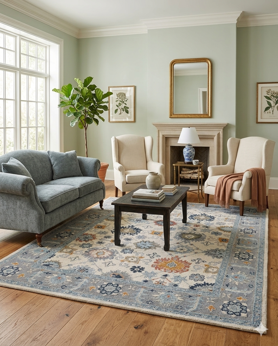 Modern Abstract Ivory Rug