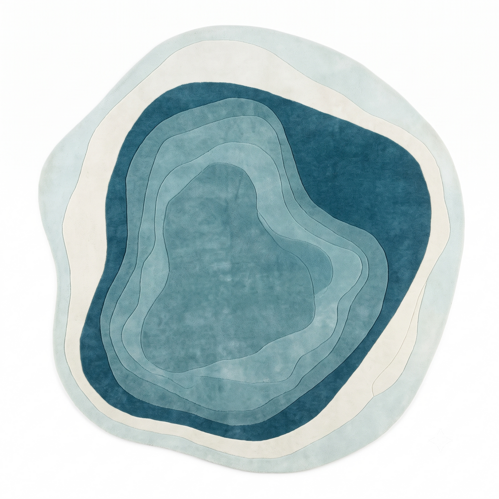 Azure Tide Organic Wool Rug