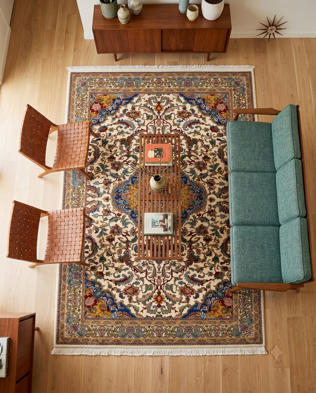 Gold Safavid Irani Heritage Carpet