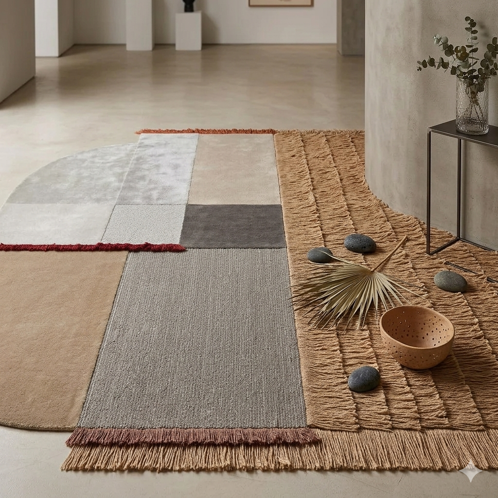 Linea Irregolare Strata Calma Minimal Architectural Rug