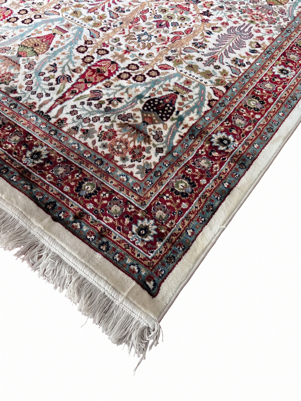 Persian Floral Garden Vintage Wool Rug