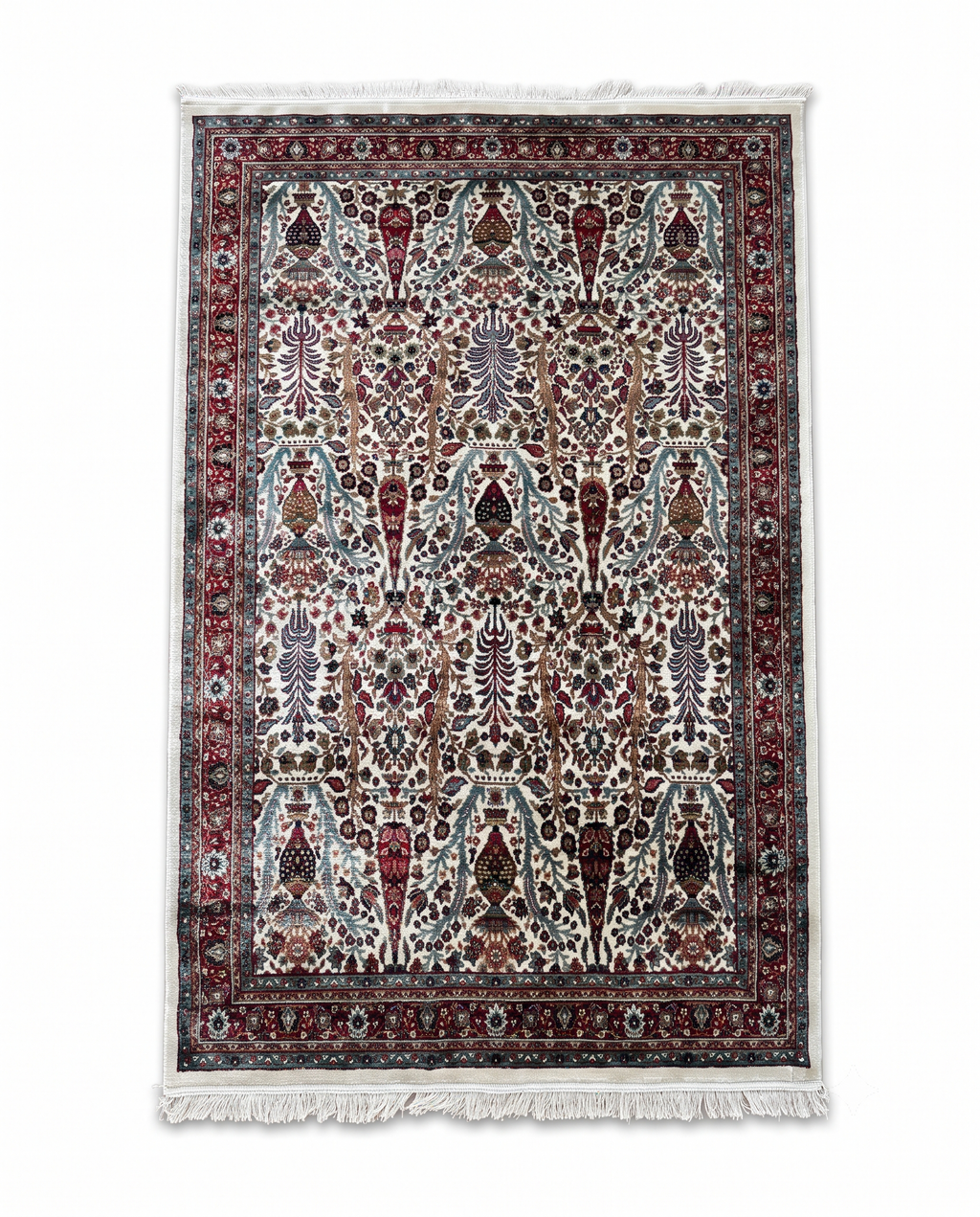 Persian Floral Garden Vintage Wool Rug