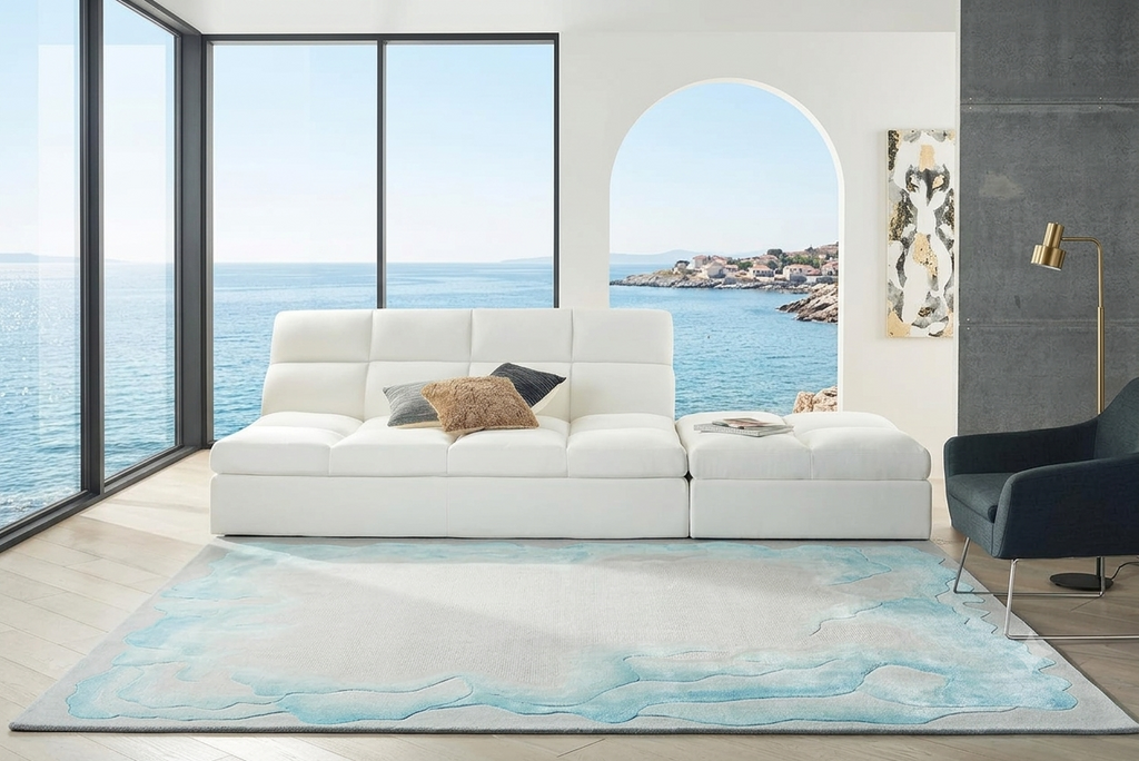 Glacial Serenity Silk Viscose Rug