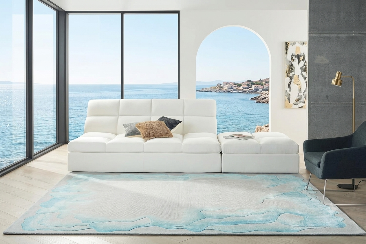 Glacial Serenity Silk Viscose Rug