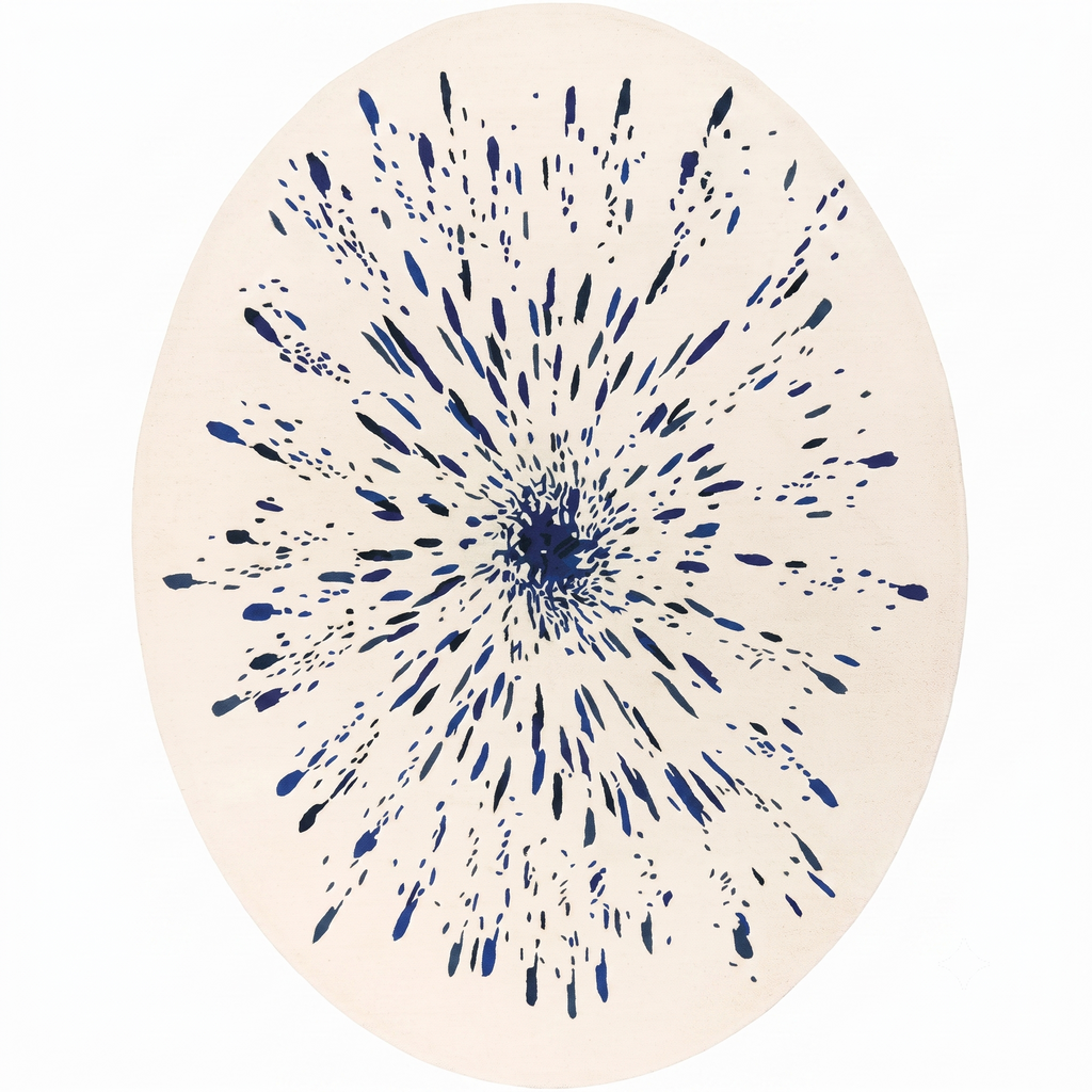 Dynamic Splash Pattern Wool Rug