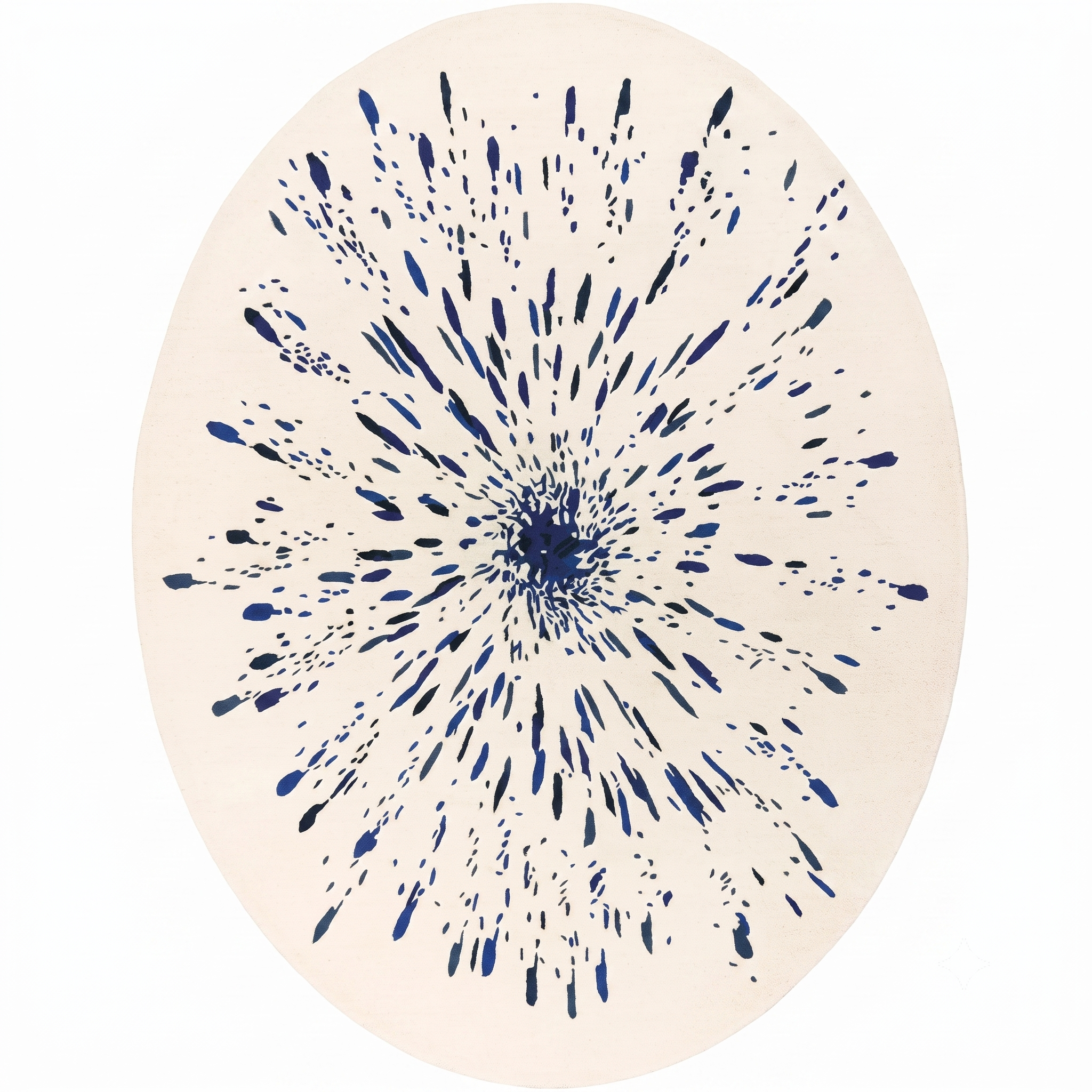 Dynamic Splash Pattern Wool Rug