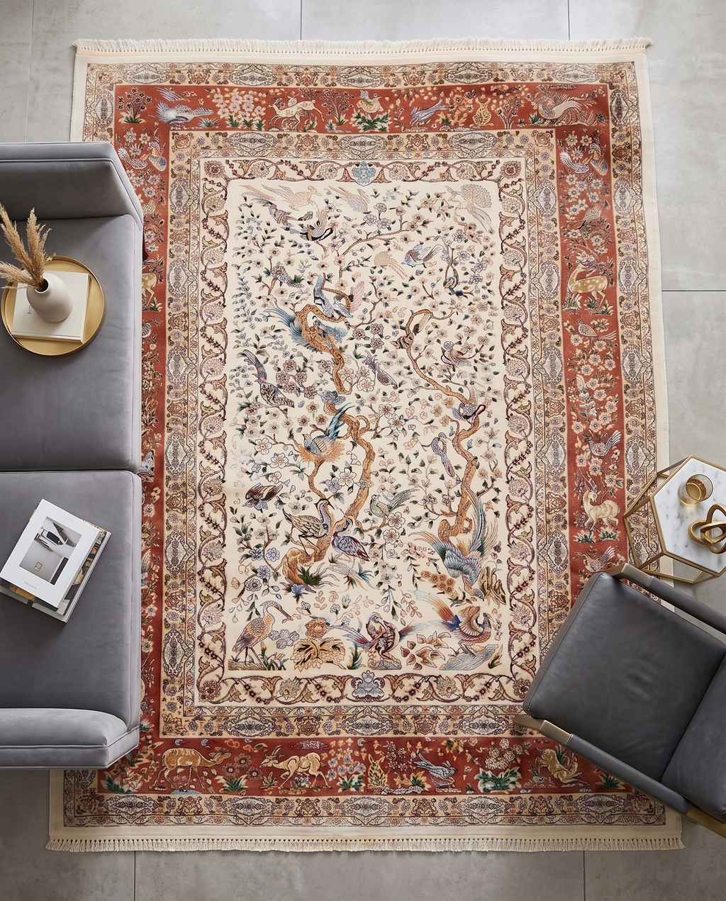 Persian Royal Garden & Wildlife Carpet