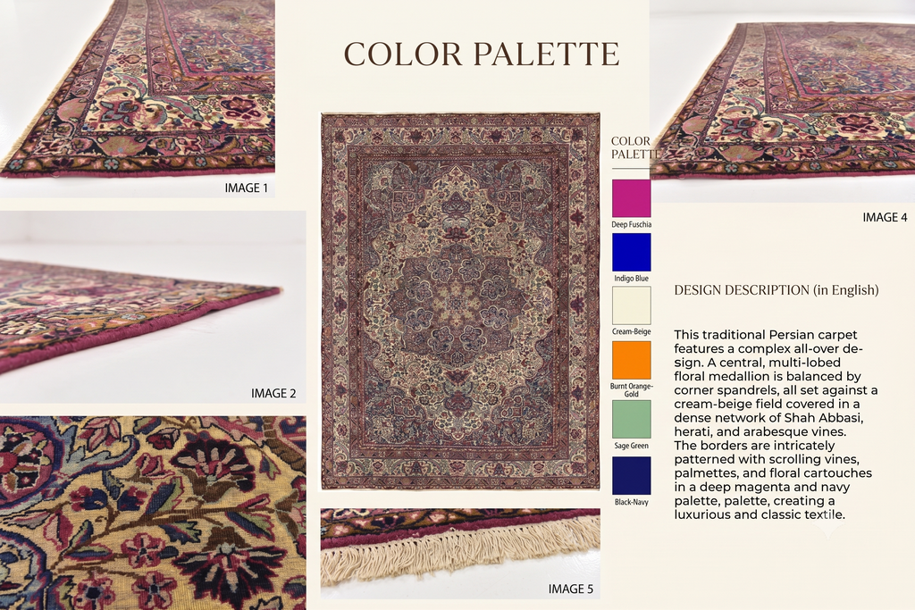 Hand-Knotted Dynasty Medallion Garnet Wool Carpet