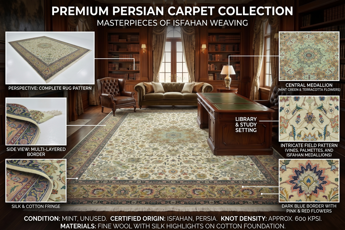 The Royal Isfahan Heritage Medallion Rug