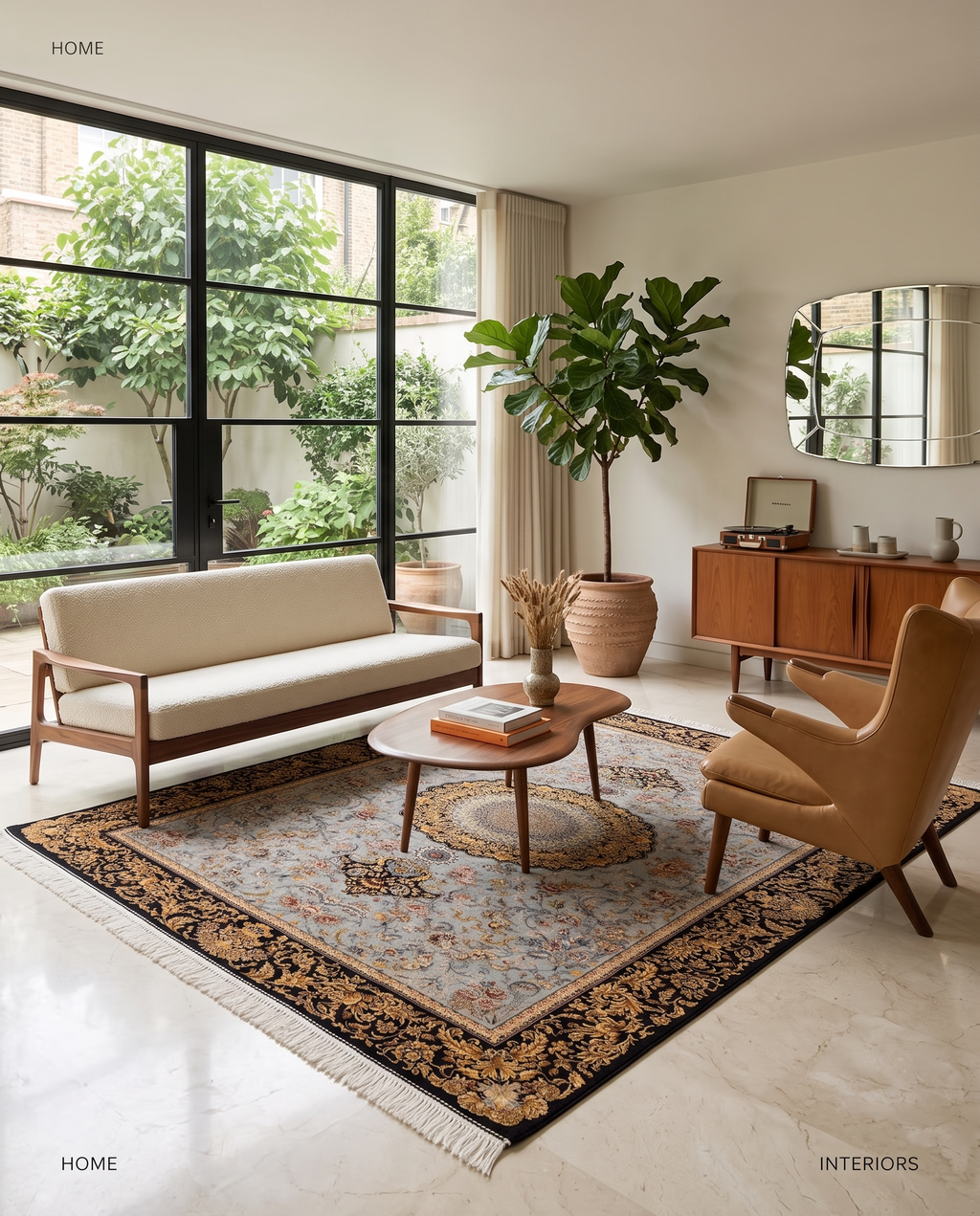 Opulent Royal Irani Designer Carpet