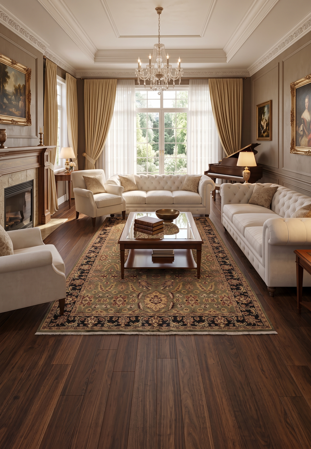Sultanabad Heritage Moss Olive Hand-Knotted Wool Rug