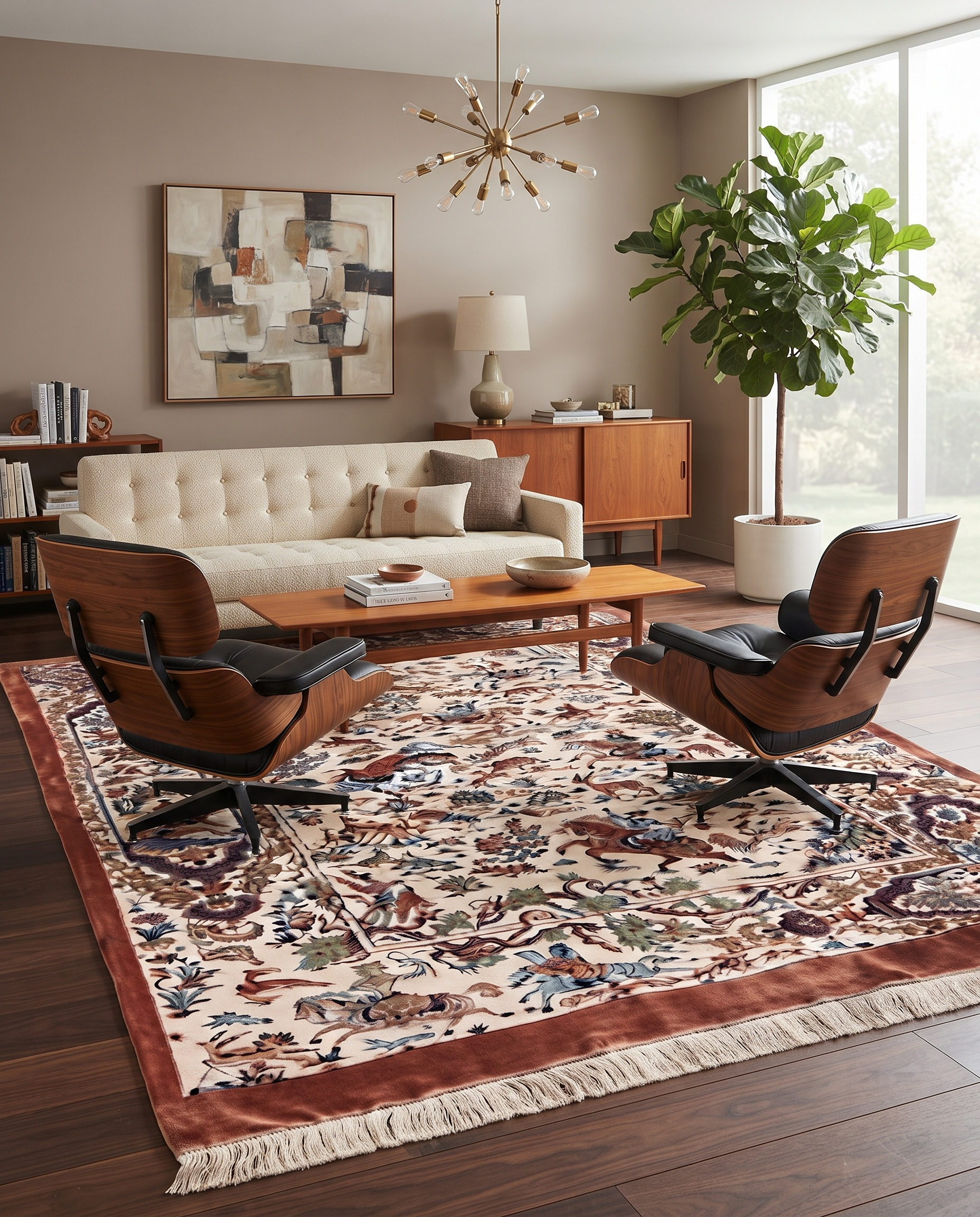 The Shah's Eternal Hunt Irani Carpet