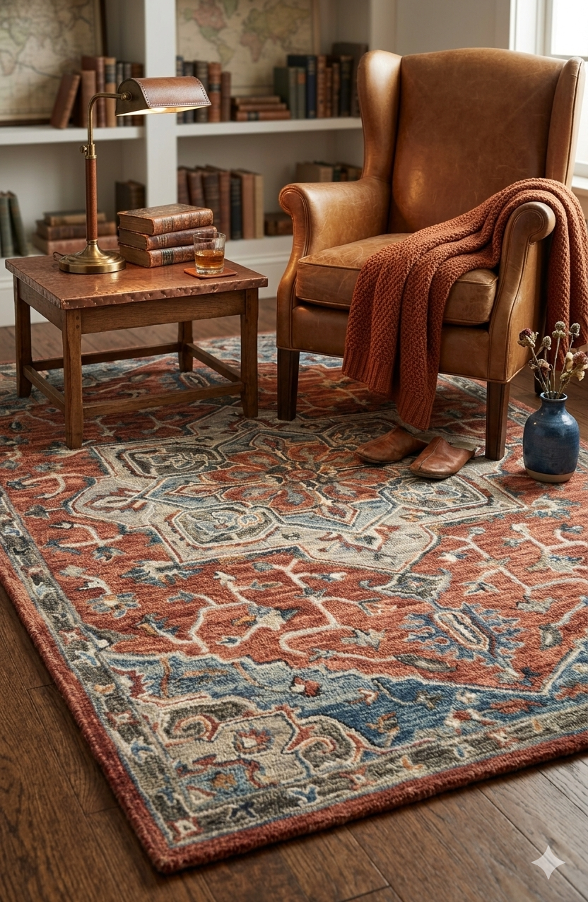 Rust Red Vintage Rug