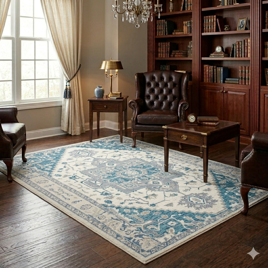 Refined Hand-Tufted Wool Rug