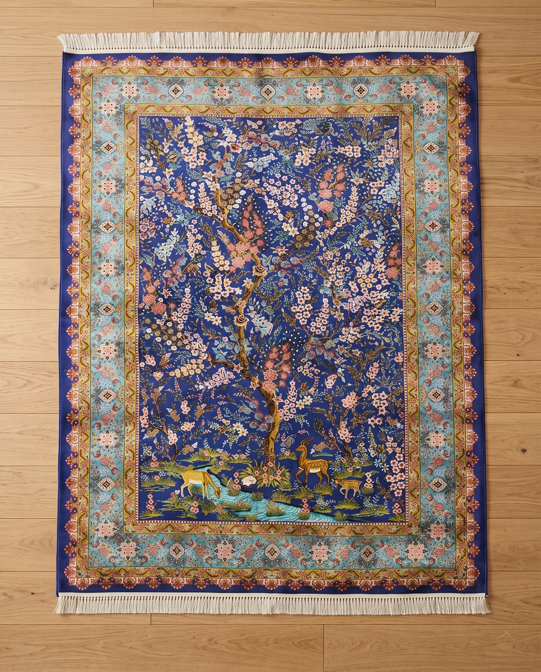 Royal Azure Garden Deer Carpet