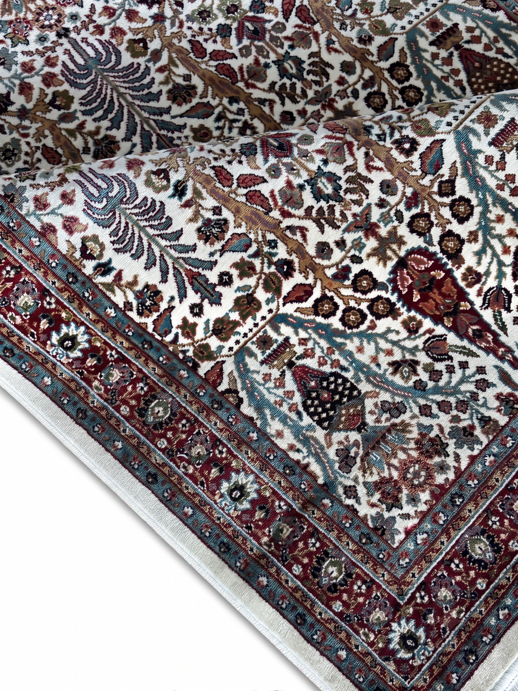 Persian Floral Garden Vintage Wool Rug