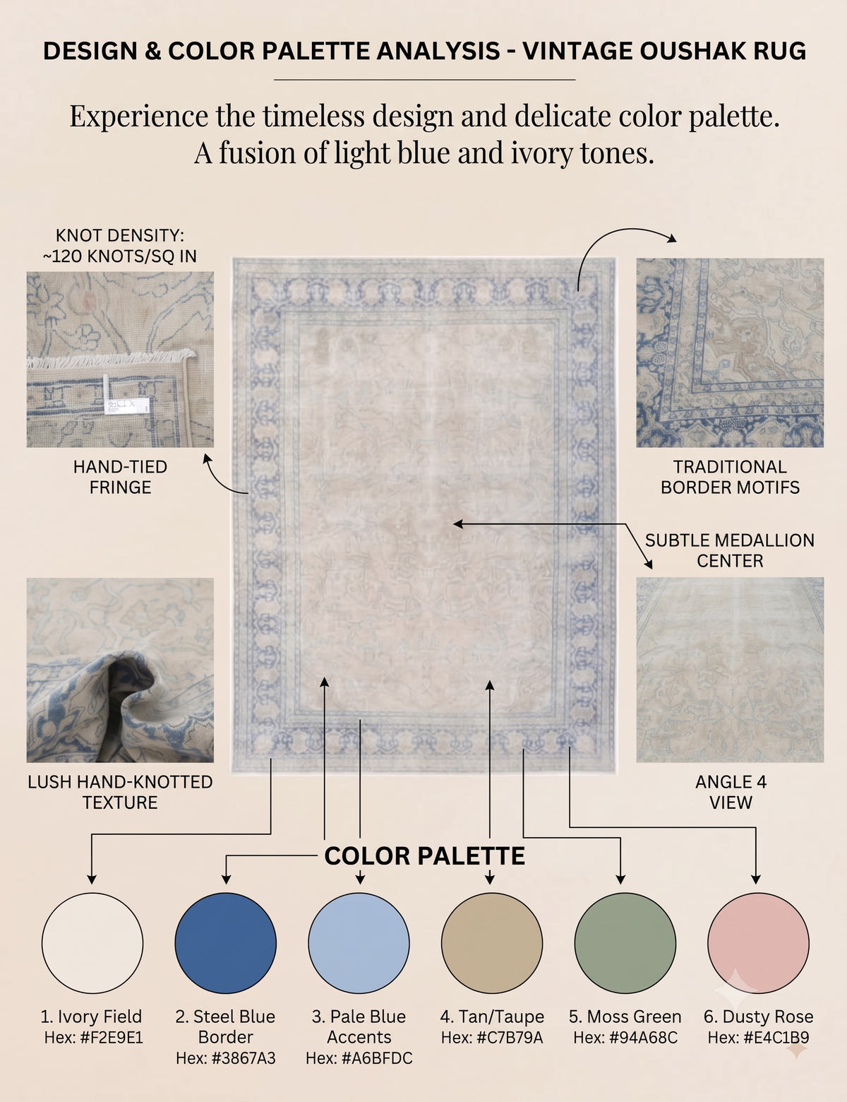 Hand-Knotted Tabriz Wool Persian Rug