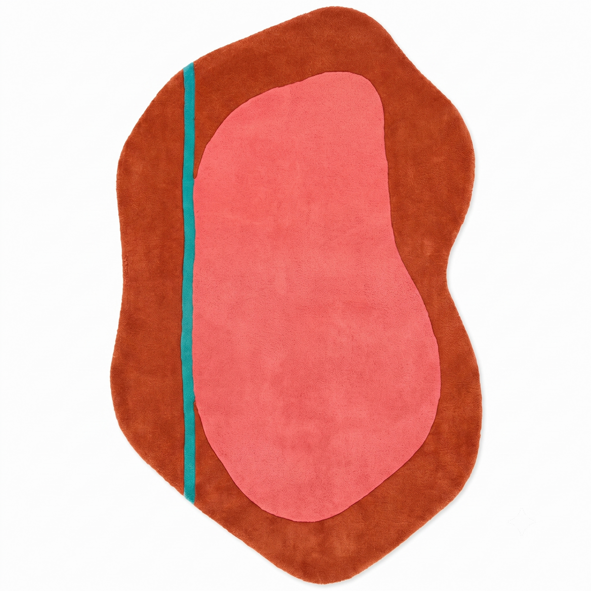 Terracotta Curvature Hand Tufted Rug