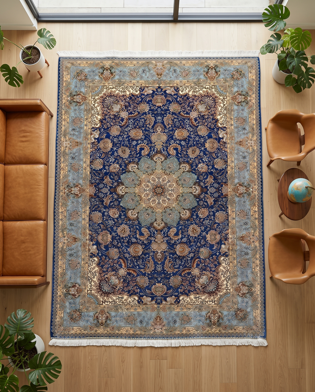 Celestial Sapphire Irani Carpet