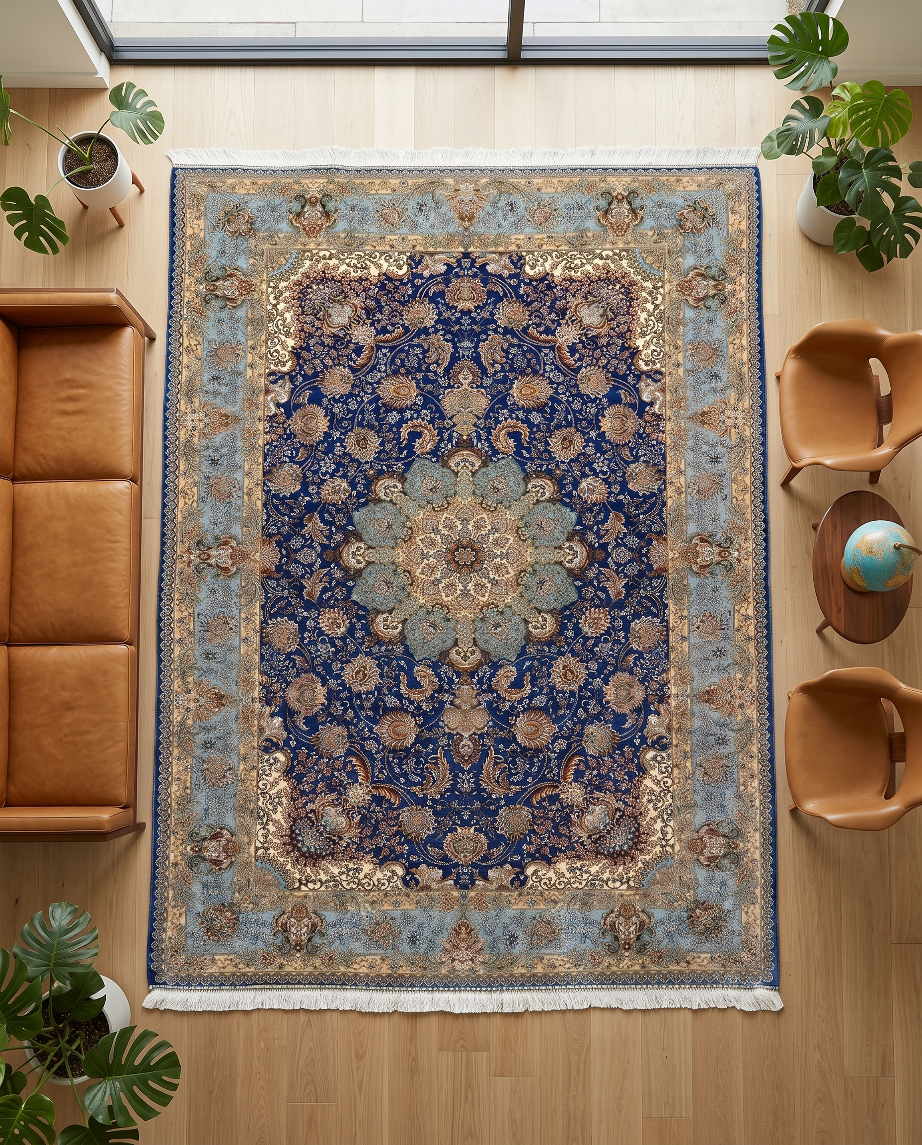 Celestial Sapphire Irani Carpet