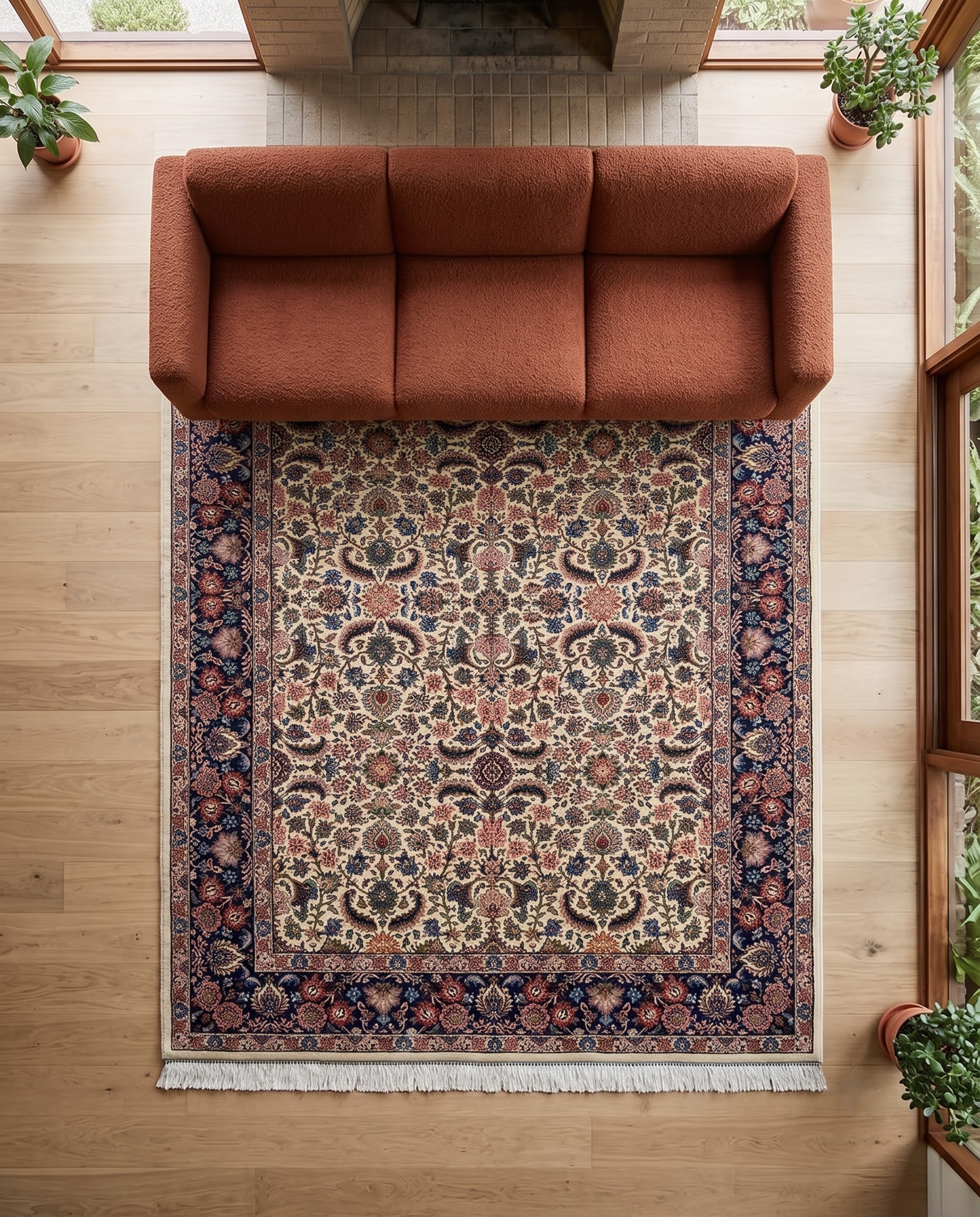 Ivory Imperial Blossom Carpet