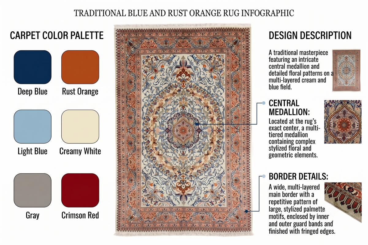 The Aurelia Dynasty  Antique Arabesque Medallion Area Rug