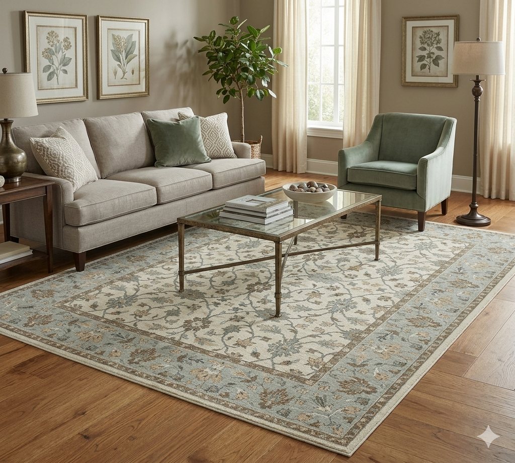 Luxury Cream Hand Tufted Wool Rug